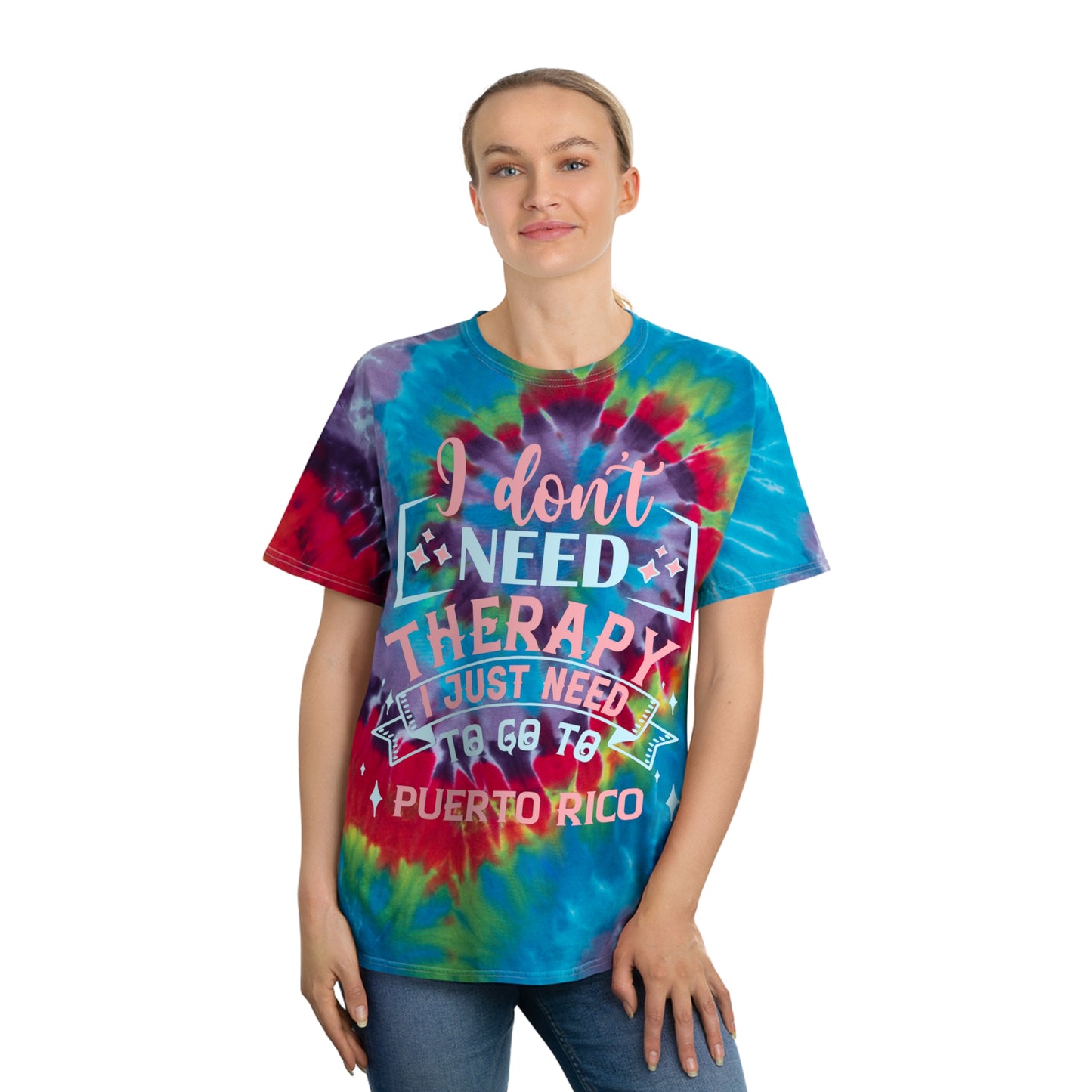 Puerto Rico Tie-Dye Tee, Spiral