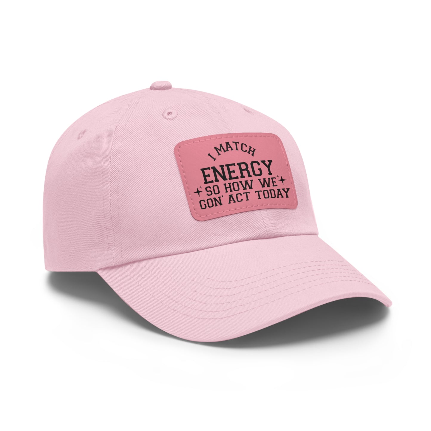 Match Energy Dad Hat with Leather Patch (Rectangle)