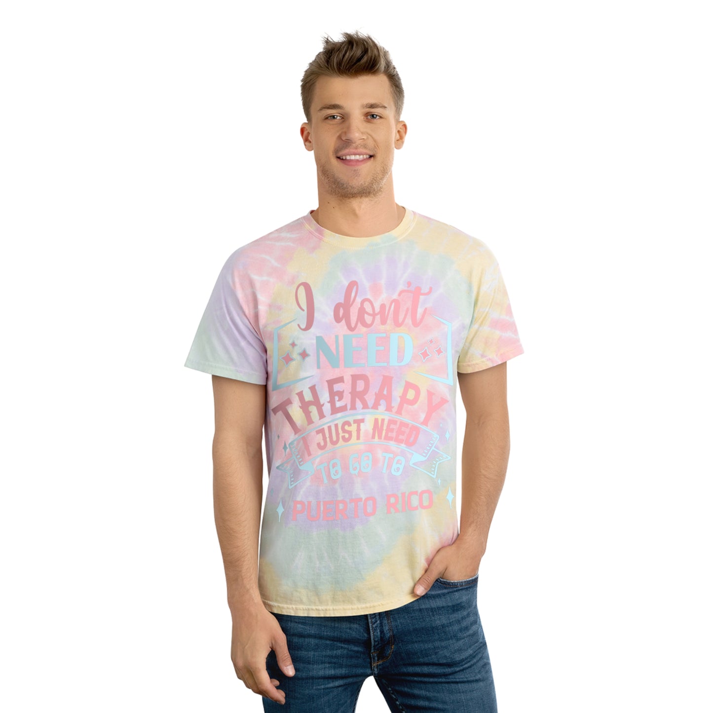 Puerto Rico Tie-Dye Tee, Spiral