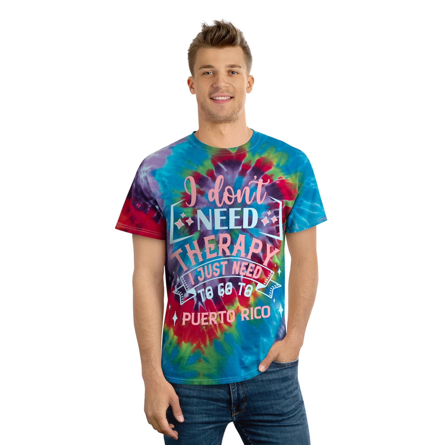 Puerto Rico Tie-Dye Tee, Spiral