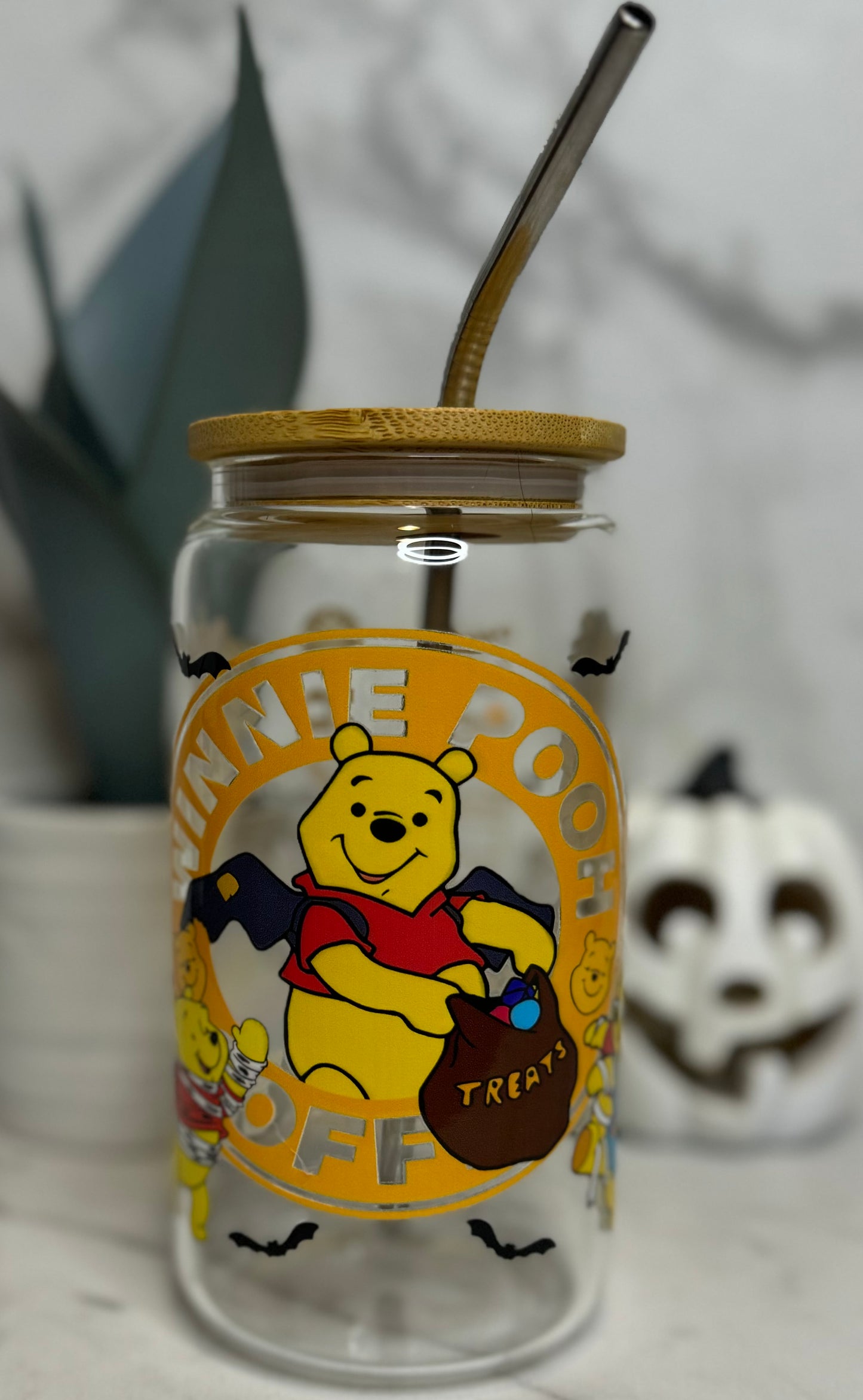 Costume Pooh Glass Cup