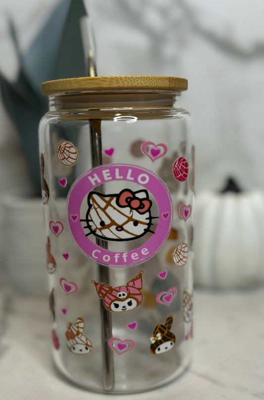 Pan Dulce Hello Kitty Glass Cup