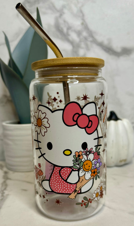 Hello Kitty Glass Cup