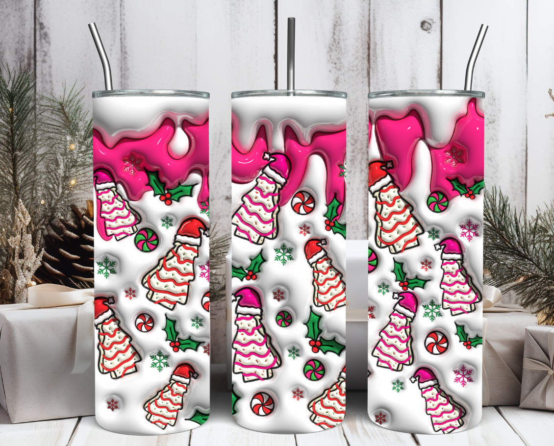 3D Christmas Cake Tumbler